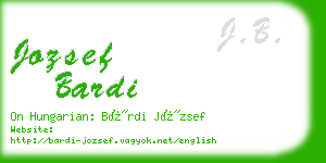 jozsef bardi business card